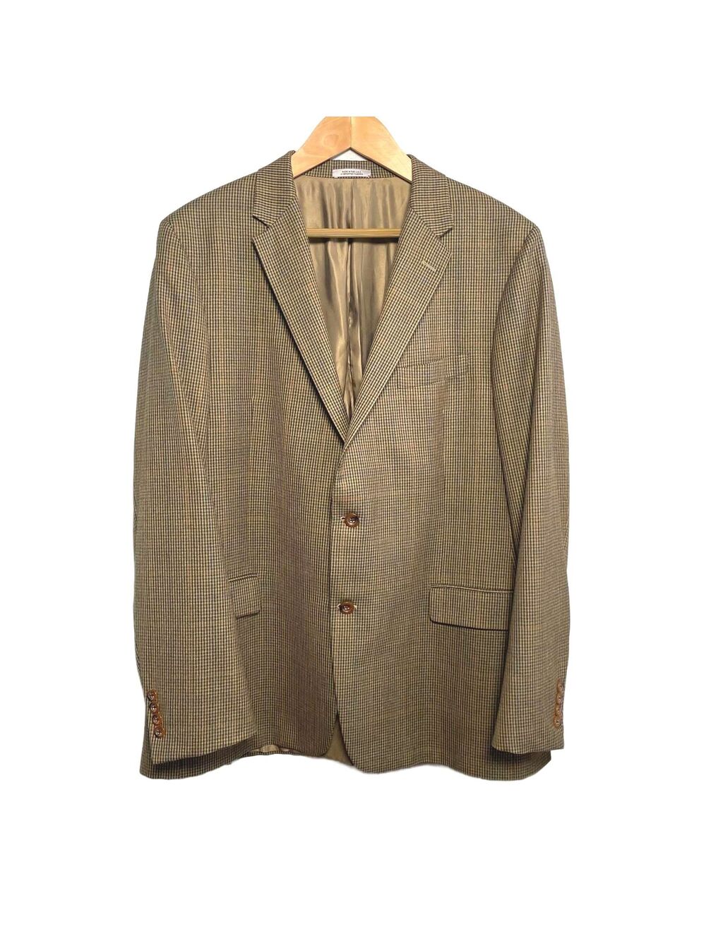 Men's Hickey Freeman Melbourne II Brown Houndstooth 2 Button Blazer Suit Jacket